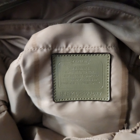 Coach Green Signature Nylon Baby Diaper Bag Large Tote Travel Multifunction - Picture 5 of 5